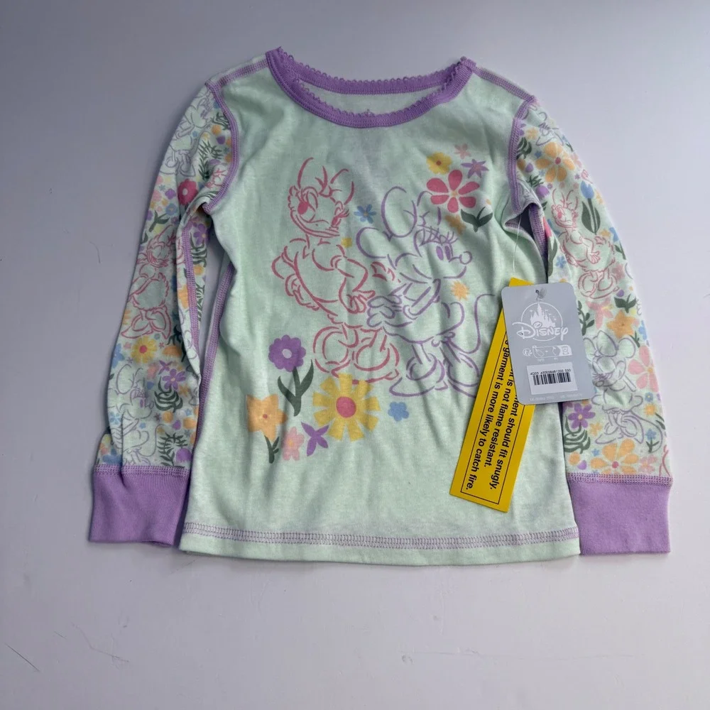New Disney Store Minnie Mouse Daisy Pajama Pals 3T Girls Two Piece Sleepwear set